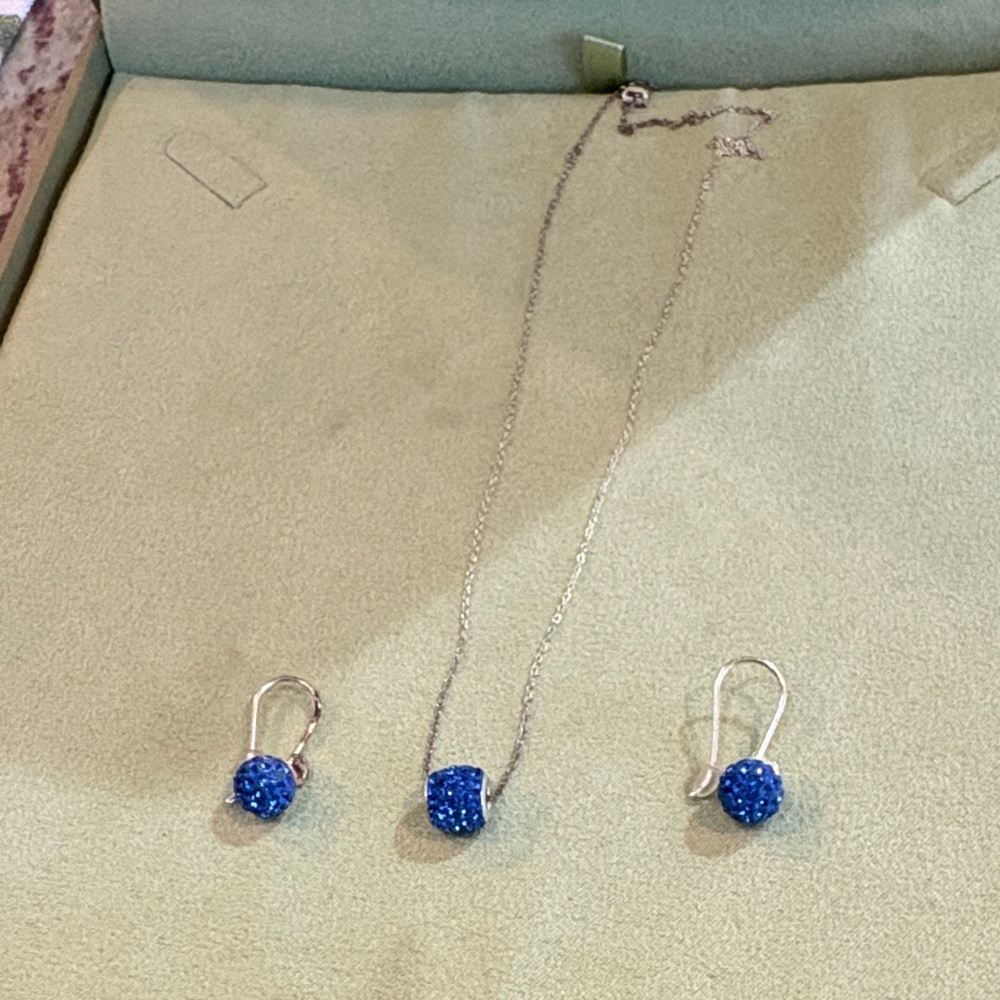 Elegant Blue Jewelry Set